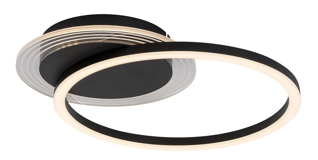 Plafoniera LED nera rotonda 24W 3000K Rabalux Kerstin