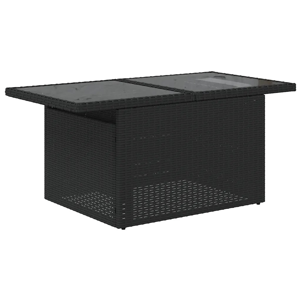 Set Divani da Giardino 5 pz con Cuscini in Polyrattan Nero 3326627