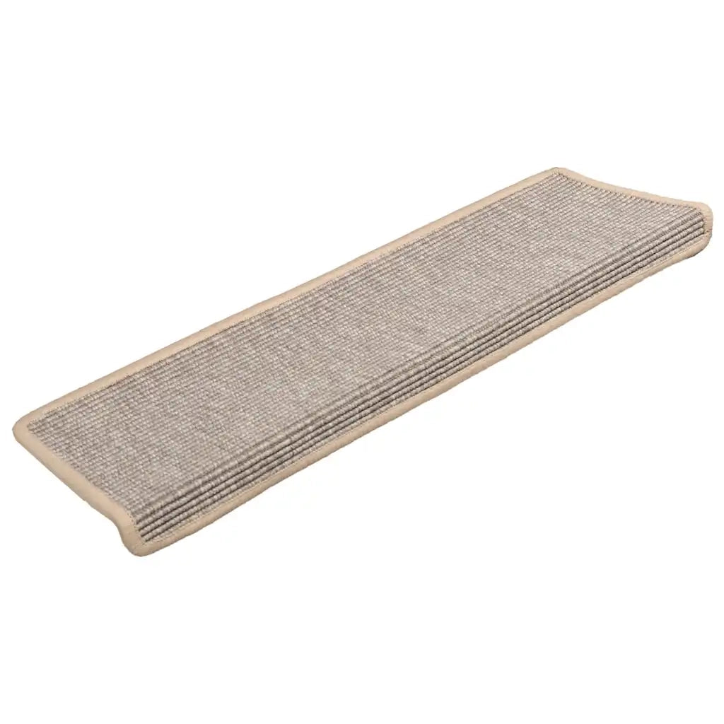 Tappetini per scale 15 pz 65x21x4 cm argento bordo rettangolare 326907