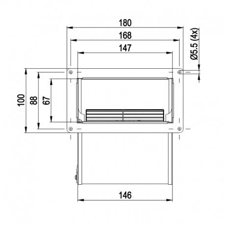 VENTILATORE CENTRIFUGO EBM D2E097-BI56-48