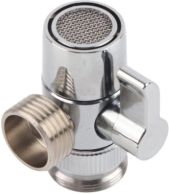 Accessori per wc - Valvola di cambio - Wastafello - Maniglione in ottone resistentente all'ossidazione - Doccia a mano - Adattatore di gomma flessibile - Adatto per lavastoviglie e dispositivi di riscaldamento