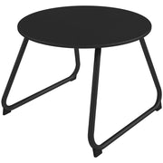 TAVOLINO DA ESTERNI Ø48X37 CM IN METALLO NERO CON PIEDINI REGOLABILI