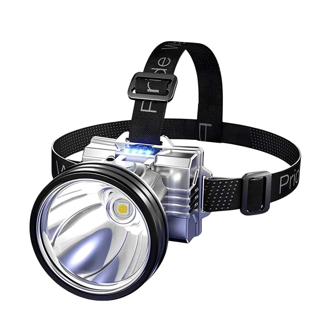 Lampada Frontale LED con 3 Modalità Ricaricabile Autonomia 10h Nero Avizar