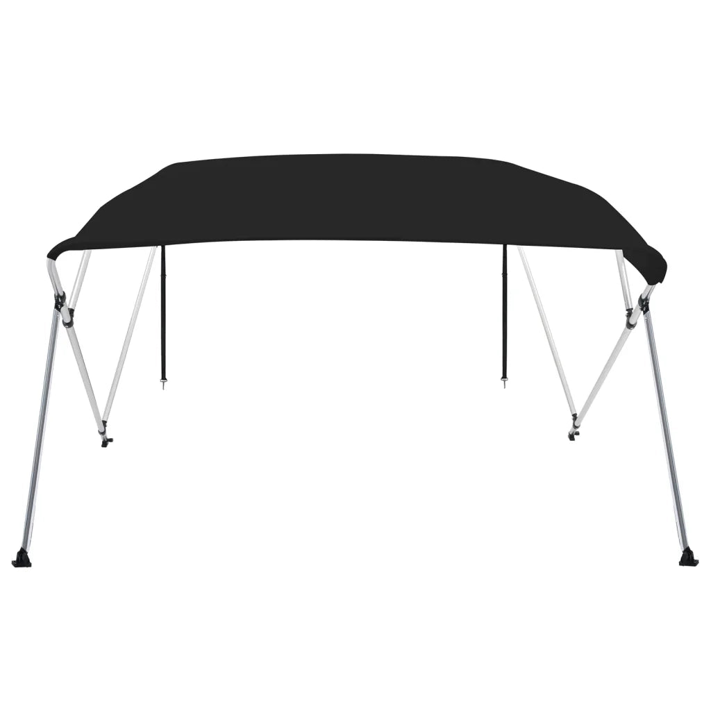 Bimini di Prua con Tendalino 4 Archi Nero 243x210x137 cm CFW5620707