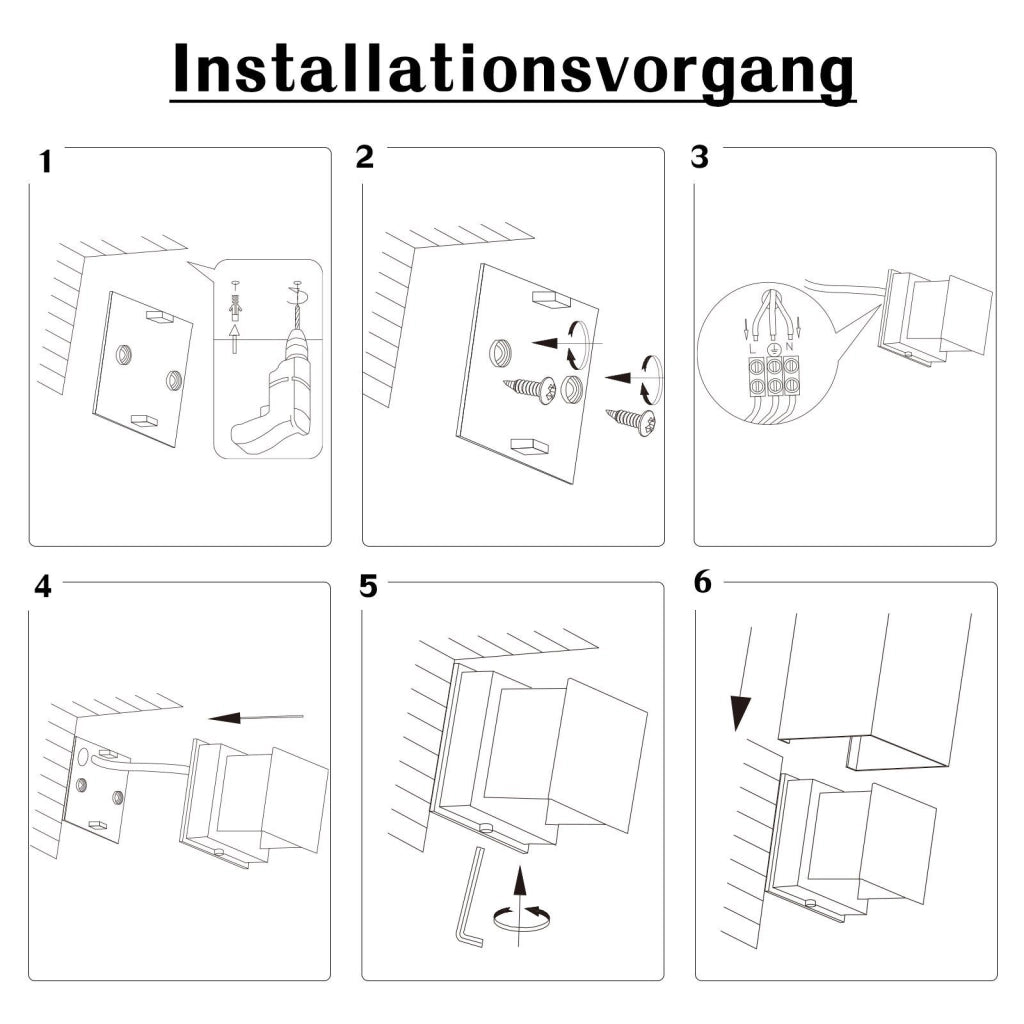 ZMH Lampada da parete a LED per interni 2ER lampada da parete per esterni luce moderna su e giù per il corridoio