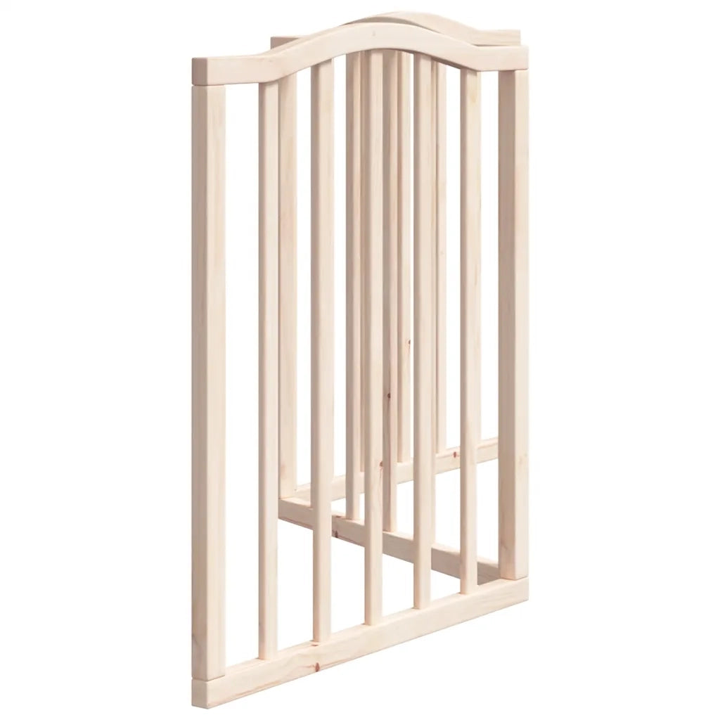 Cancello per Cani Pieghevole 3 Pannelli 150 cm Legno di Pioppo 352204