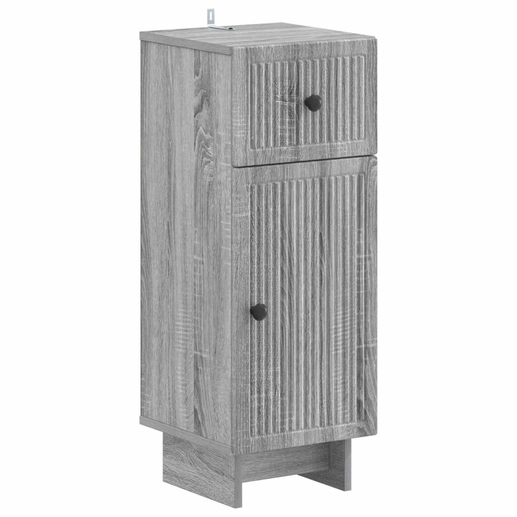 Set di Armadi da Bagno da 2 Pezzi EDE Sonoma grigio 3417987