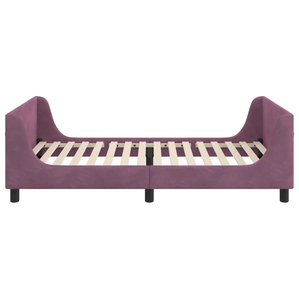 Struttura letto bambini con testata Viola 80 x 200 cm Velluto