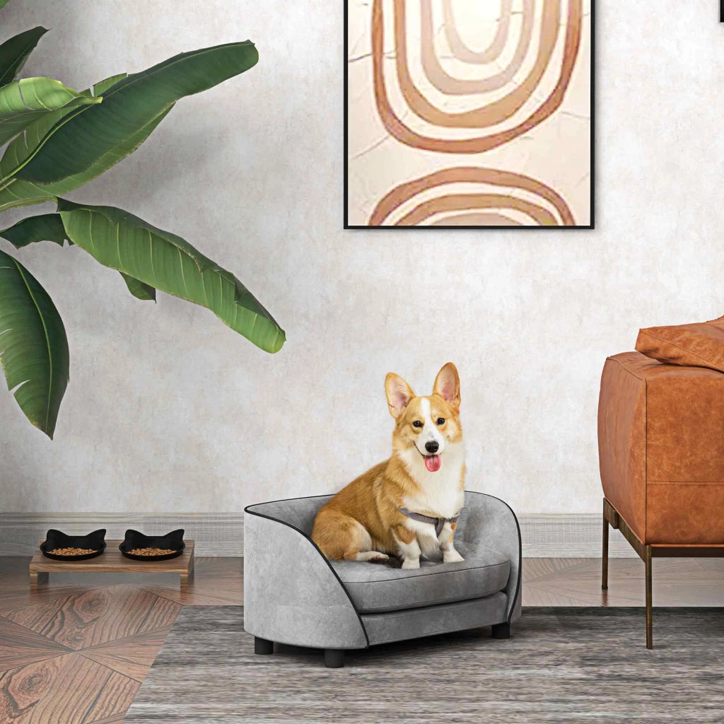 Divano per cani con cuscino ¨C Minimal ¨C grigio