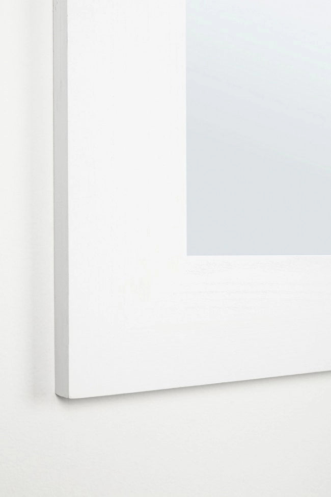 Specchio Rettangolare Legno Bianco Moderno da Parete 72x92 - YOUNG