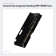 Alimentatore per console compatibile con PS4 Slim, 4 poli, materiale ABS, 100-240 V, 381 gr.