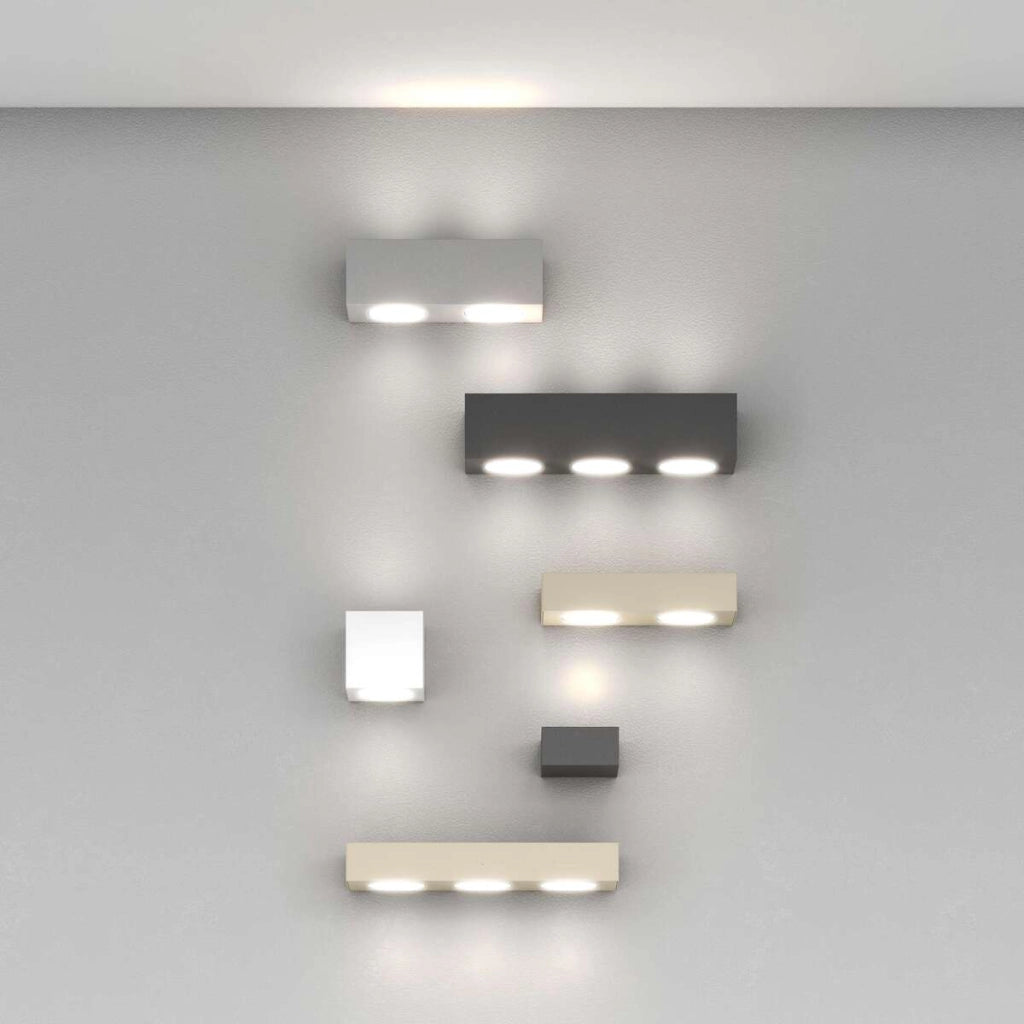 PLATE APPLIQUE 3 LUCI ATTACCO GX53 MONOEMISSIONE SABBIA