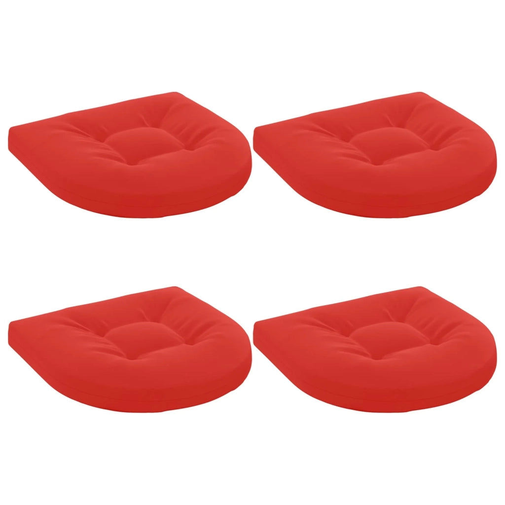 Cuscini per Sedia in 4 Pezzi 4 pz 100% Poliestere Rosso 945335