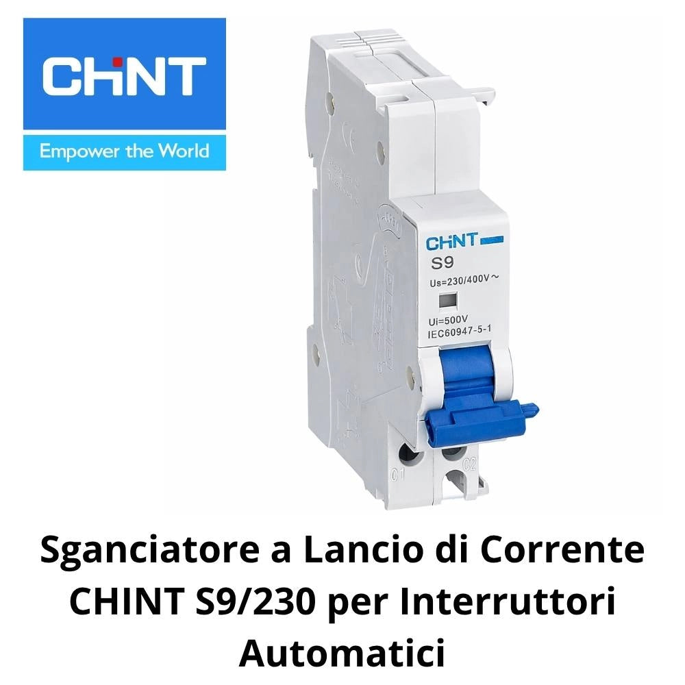 Sganciatore a lancio di corrente chint s9/230 per interruttori automatici