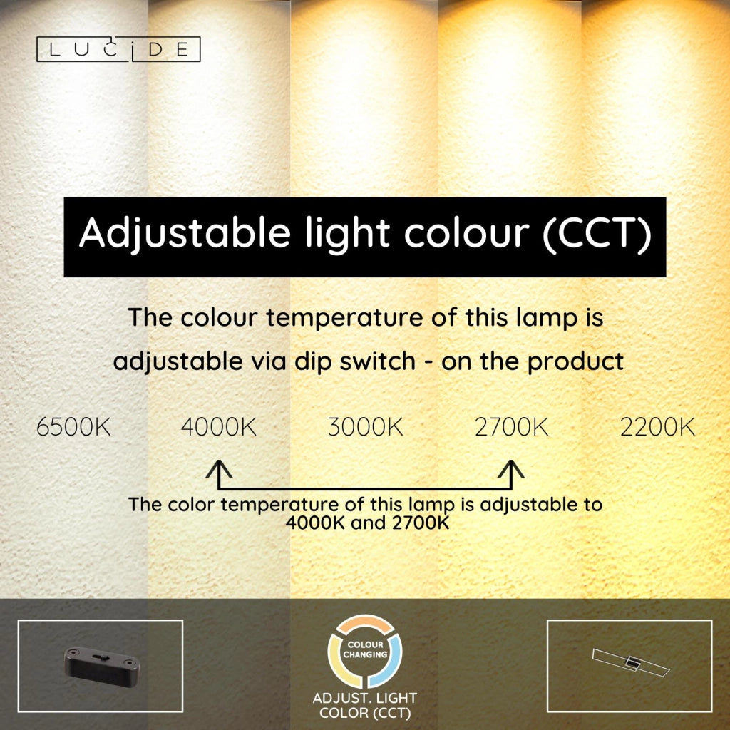 Lampada da soffitto LED ARIANNE nera Lucide