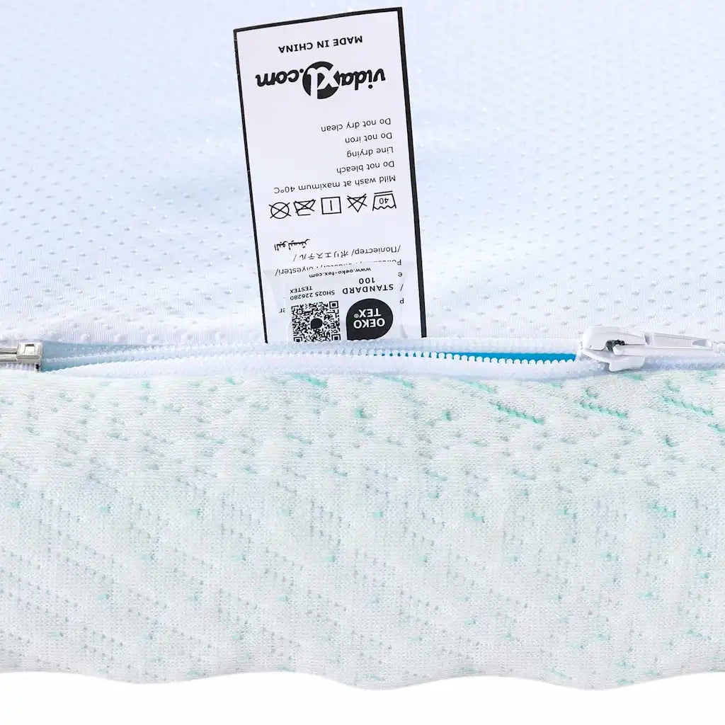 Topper per materasso-Materassino Bianco e Verde 90 x 200 cm 449558