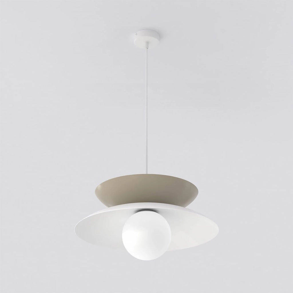 Lampada sospensione NAGOYA Japandi bianco-beige 1xG9