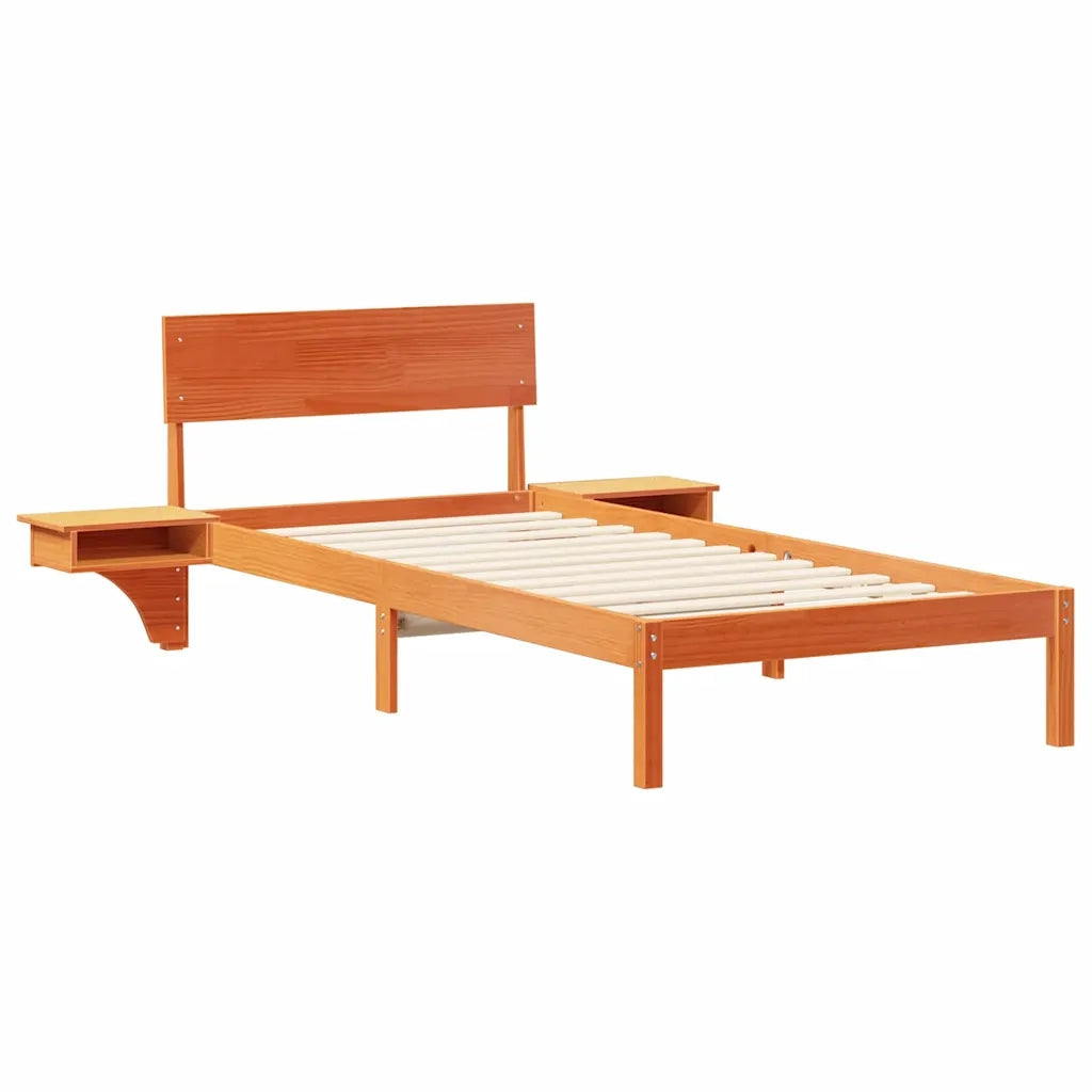 Struttura del letto Marrone cerato 90 x 190 cm Pino massello 873471