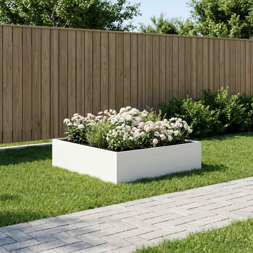 Vaso da giardino Bianco 100 x 100 x 30 cm 8005080