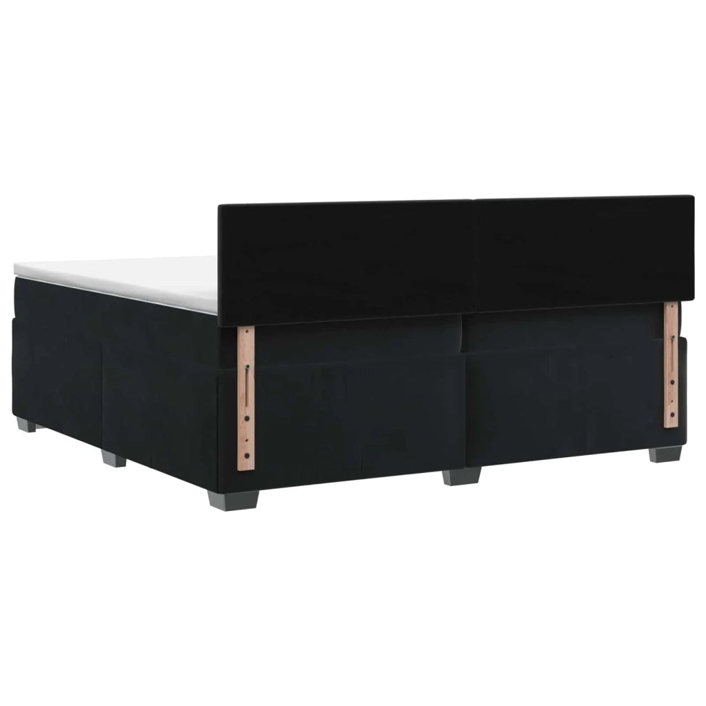 Letto box spring con materasso Nero 200 x 200 cm Velluto 3450784