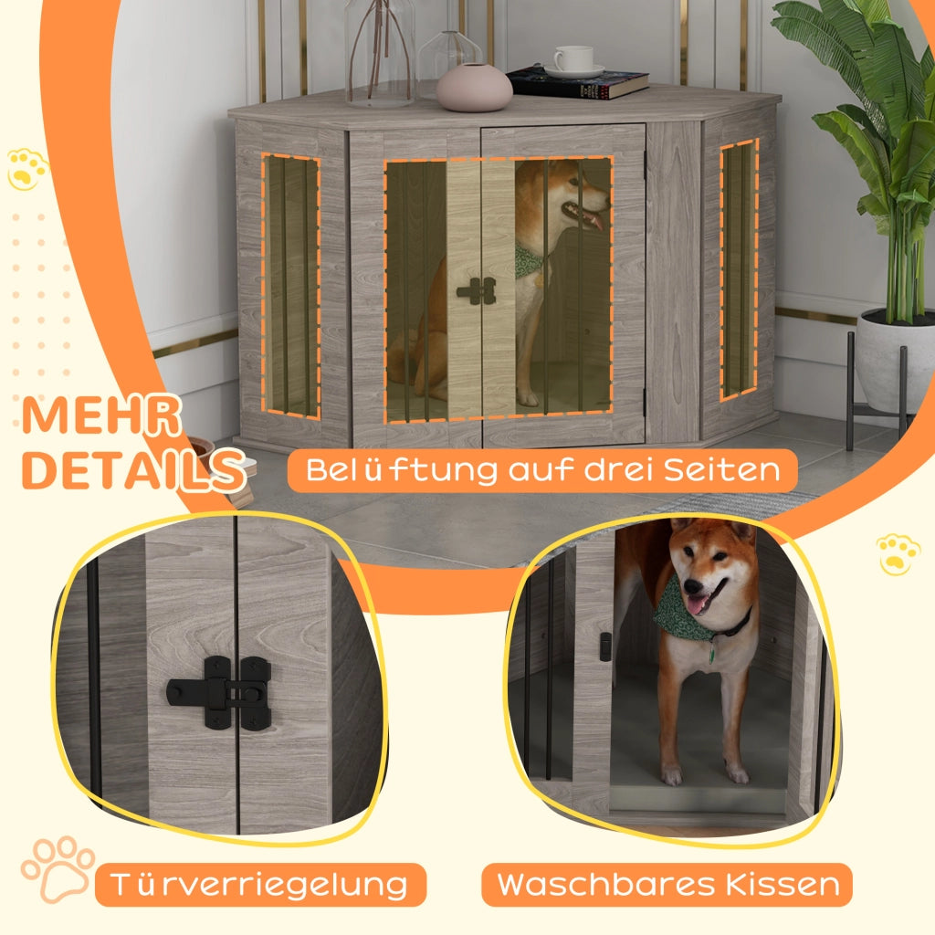 Cuccia per cani con cuscino ¨C zephmum ¨C 104x55x63 cm marrone