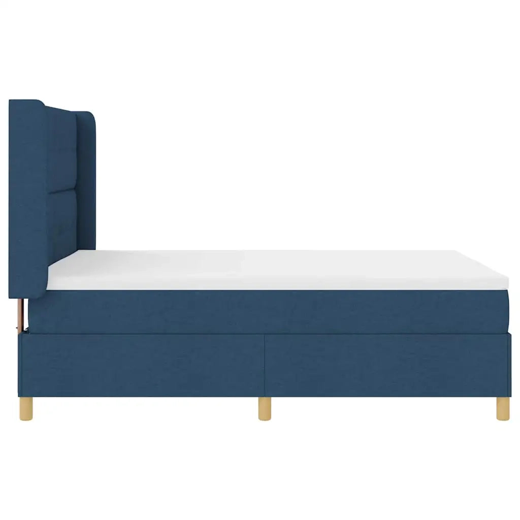 Letto a molle con strisce LED Blu 140 x 200 cm Tessuto 3343699