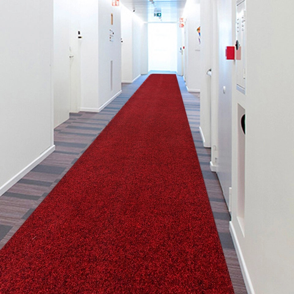 Passatoia 50x120 cm Corridoio Agugliato Moquette Corsia Bordeaux Zerbino Esterno Interno Negozio