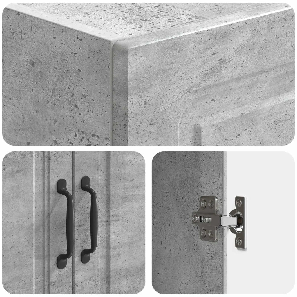 Set di armadi 2 pz Grigio Cemento Legno ingegnerizzato 3416946