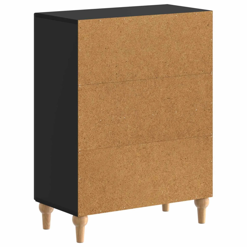 Mobiletto da Bagno ALKMAAR Nero 59,5 x 31 x 80 cm 896176
