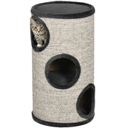 Tiragraffi a torre con 3 livelli e superficie in sisal ¨C Minimal ¨C Grigio 38x38x70 cm