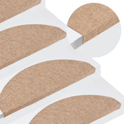 Tappetini Autoadesivi per Scale 30 pz Beige 65x22,5x3,5 cm 3365897