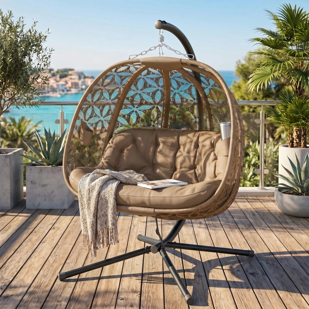 Poltrona sospesa a due posti con cuscino ¨C Minimal ¨C Grigio