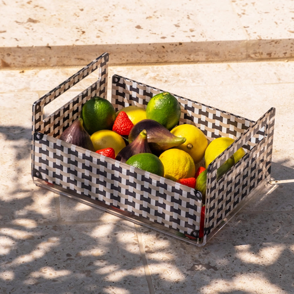 CASSETTA FRUTTA LIKE WATER BASIC IN CRISTALLO ACRILICO DECORATO