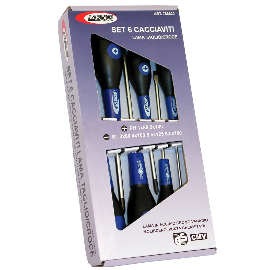 Set 6 Cacciaviti Taglio/Croce     Labor