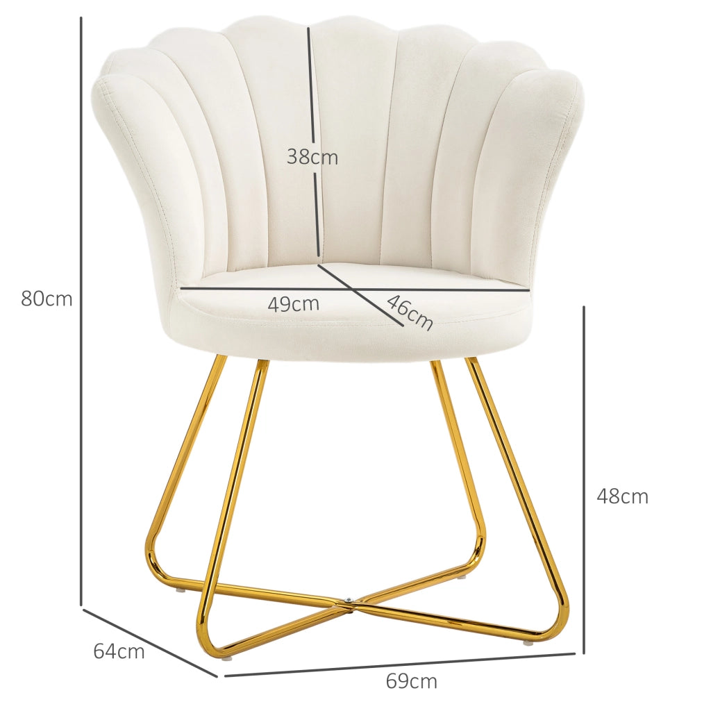 Poltrona relax in velluto ¨C Minimal ¨C crema 69x64x80 cm