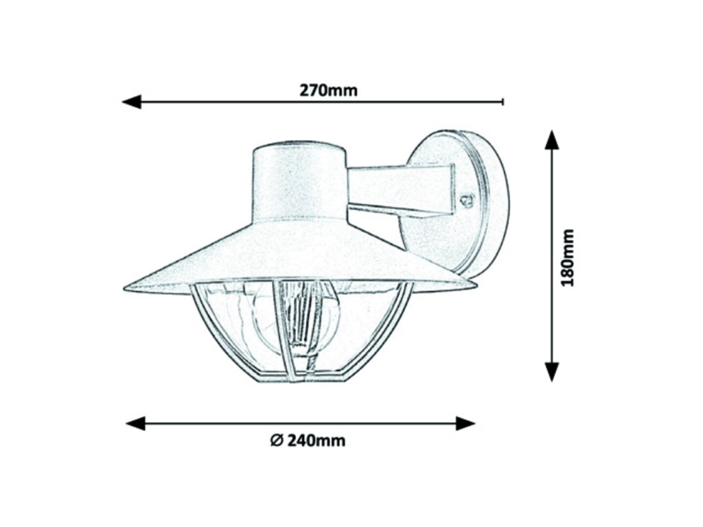 Applique esterna Almada E27 1 luce bronzo IP44 Rabalux