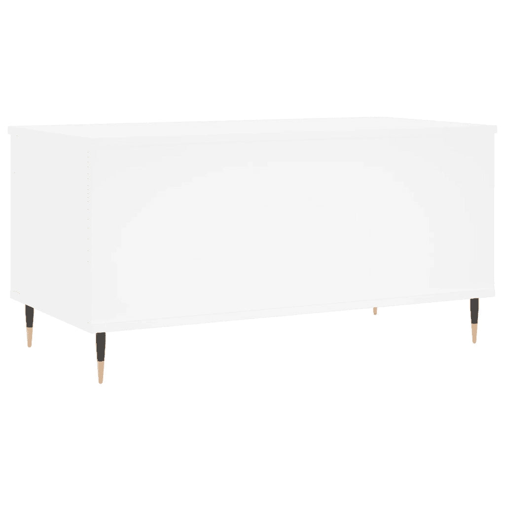 Tavolino da Salotto Bianco 90x44,5x45 cm in Legno Multistrato 830964