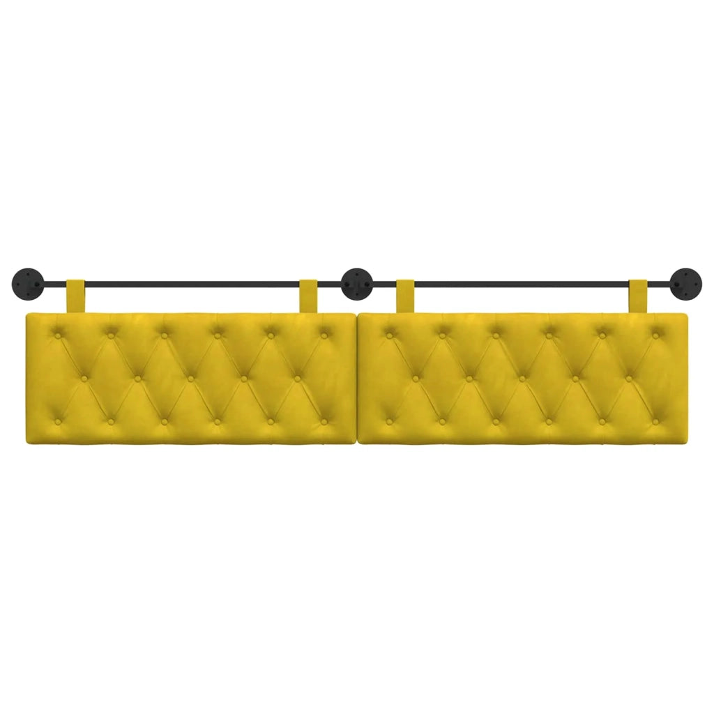 Testiera | Testata sospesa Con luce LED Giallo Velluto