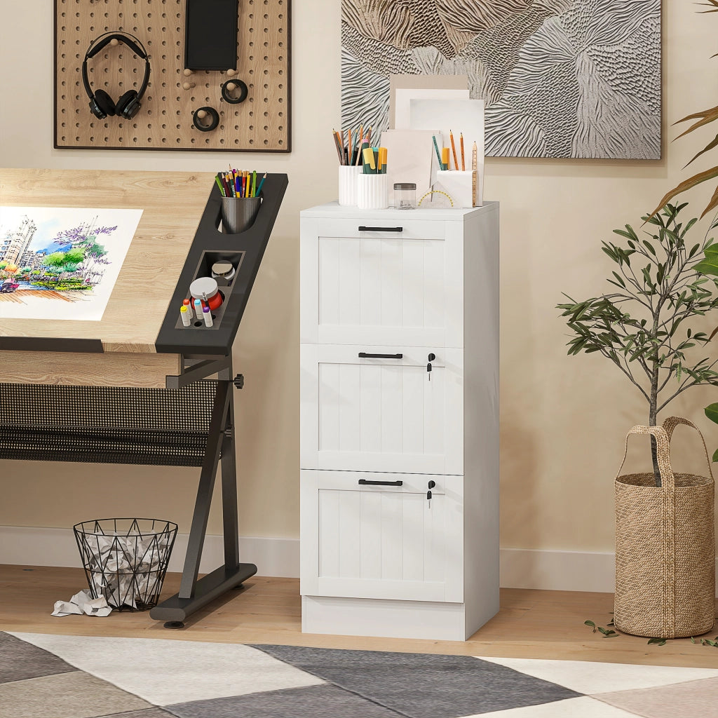 Cassettiera con 3 cassetti ¨C zephmum ¨C bianco