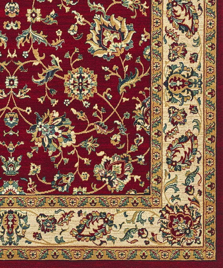Tappeto KAZAKH 1517 rosso e beige cm.140x200 stile orientale persiano alta qualità con effetto lucente