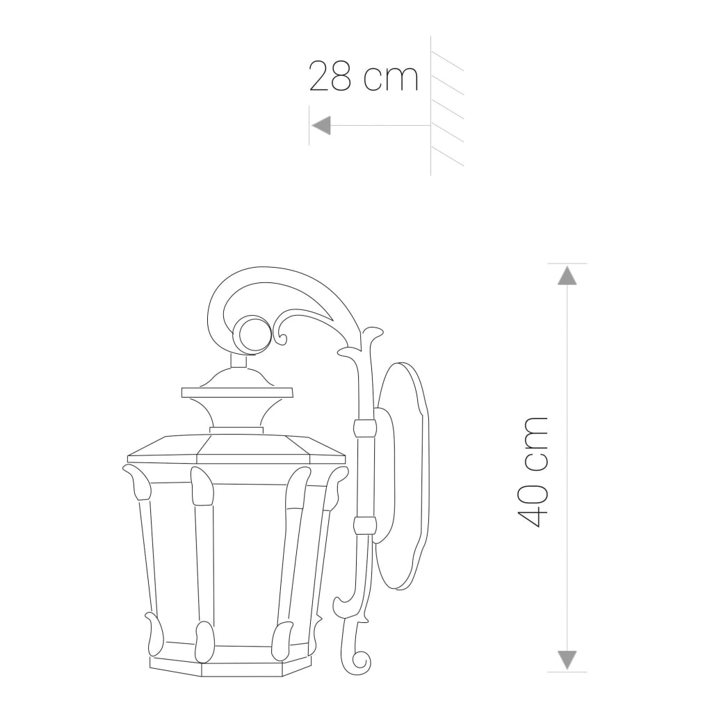 Applique da esterno Nowodvorski AMUR rame E27 4692 1L