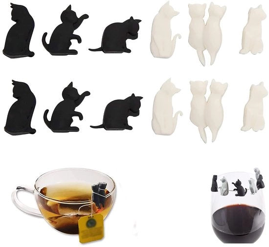 Set di segnalatori per bicchieri da vino - 12 pezzi - Segnalatori per bicchieri riciclabili - Segnalatori per vetro - Etichette per bicchieri - Antibatterico - Dimensione 28 mm - Segnalatori per vetro