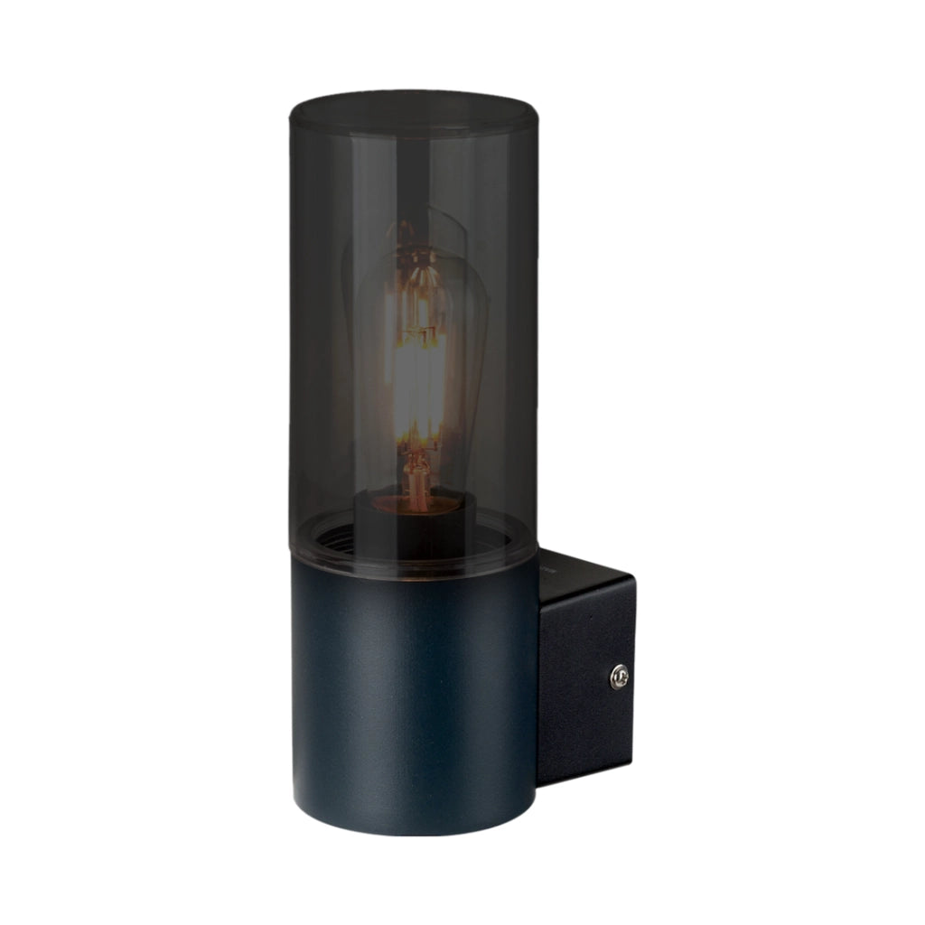 Applique esterna nera Harlem con sensore E27 IP44 60W