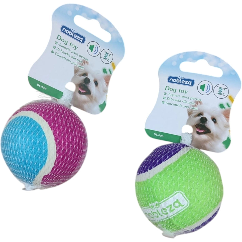 GIOCO PER CANI PALLINA DA TENNIS SONORA AD ALTA ELASTICITA'