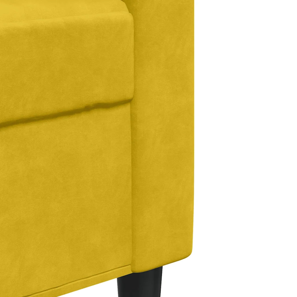 Divano a 2 Posti-Sofa 2 Posti giallo 120 cm in Velluto 781623