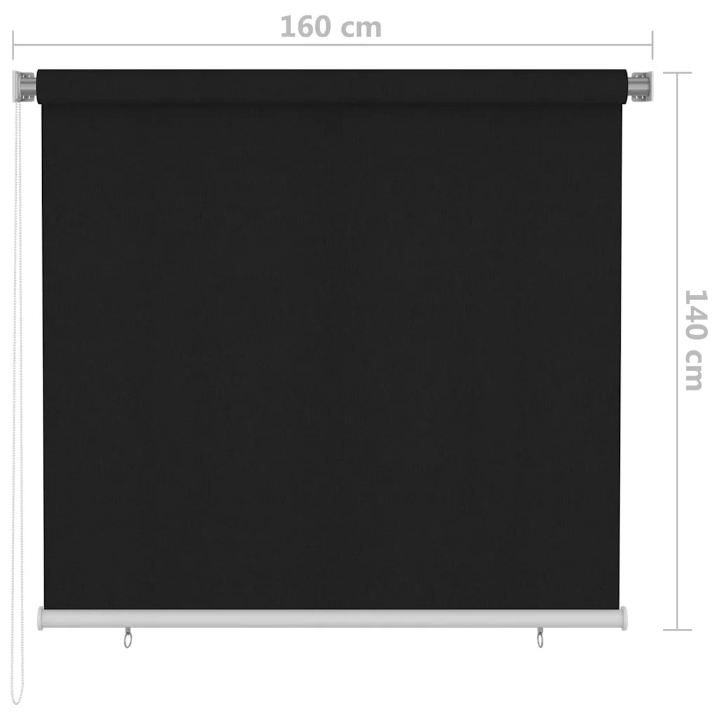 Tenda a rullo | Tenda avvolgibile per Esterni 160x140 cm Nera