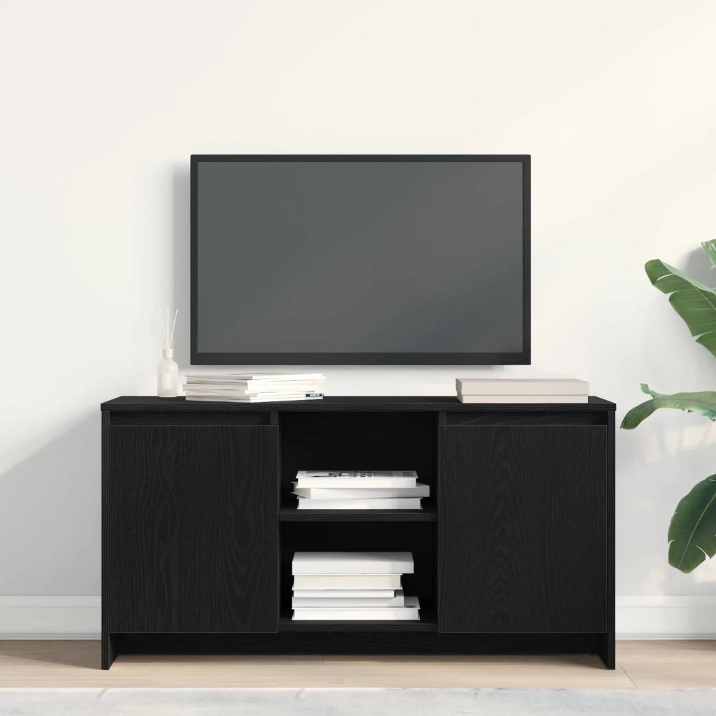 Mobile TV Rovere Nero 102 x 37,5 x 52,5 cm Legno multistrato 862707