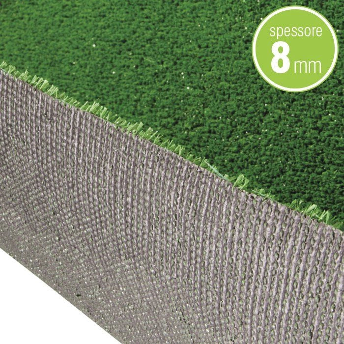 ERBA SINTETICA SEMPREVERDE 8 MM ROTOLO 1X5 METRI VERDELOOK PRATO ARTIFICIALE