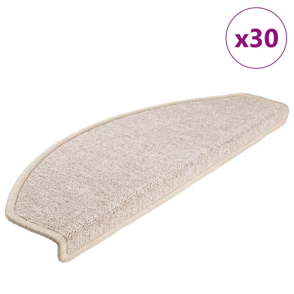 Tappetini per scale 30 pz 65x24x4 cm tortora semicircolari grandi 3365755