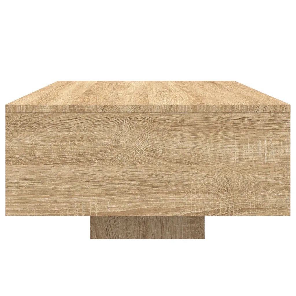 Tavolino da Soggiorno-Tavolino da Salotto con Luci LED Rovere Sonoma 85x55x31 cm